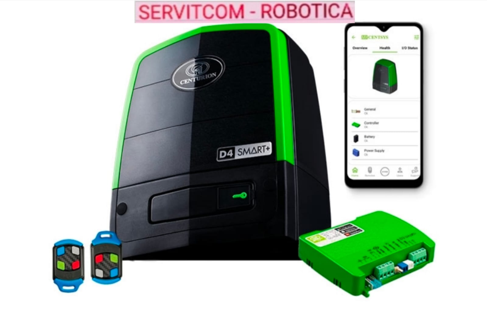 MOTOR CENTURION D4, ALTA VELOCIDAD, KIT RESIDENCIAL PARA HOJAS 450 KG.