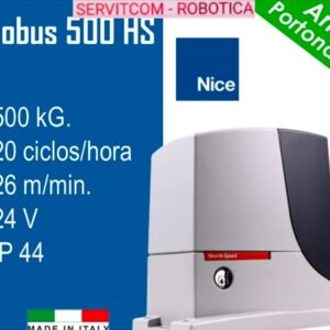 NICE ROBUS 500 HS, KIT PORTÓN CORREDERA PARA 500 KG. ALTA VELOCIDAD